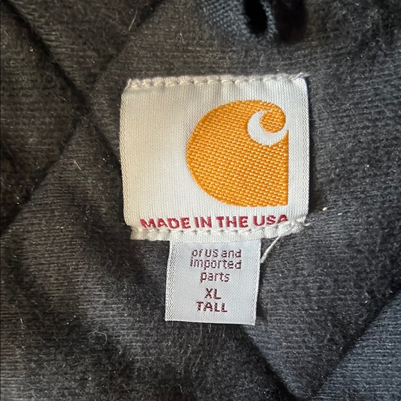 Vintage Carhartt Jacket Mens Size XL Black J140 Distressed Tall Made In USA 90s - Picture 10 of 16